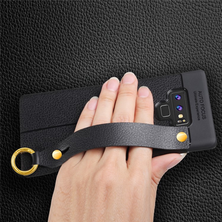Litchi Texture TPU Cell Phone Accessory Case for Samsung Galaxy Note9 N960 - Black-9