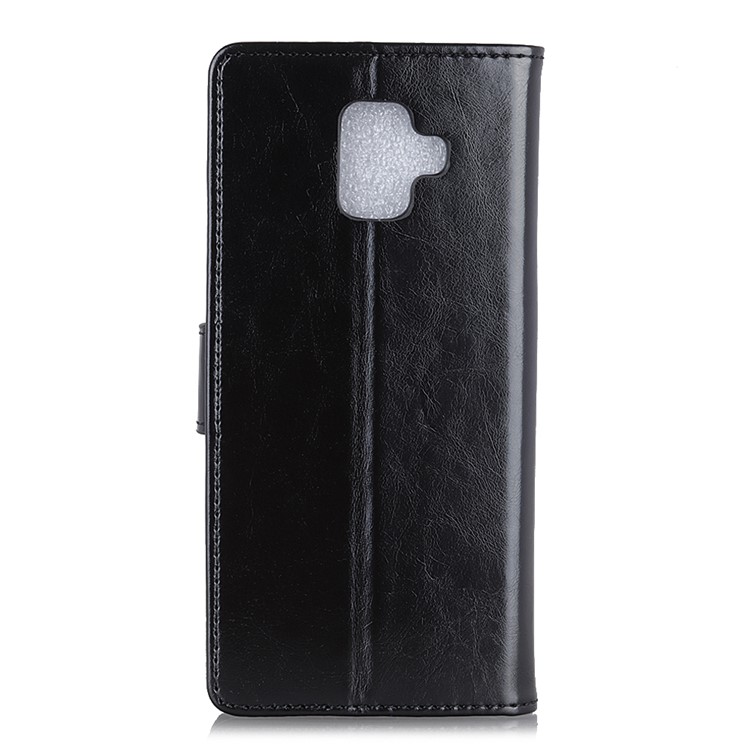 Crazy Horse Magnetic Stand Wallet Leather Mobile Phone Case for Samsung Galaxy J6 Plus / J6 Premium - Black-5