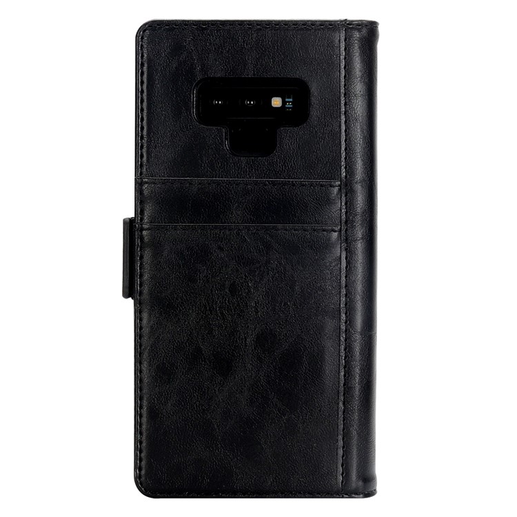Detachable 2 in 1 TPU Back Shell + Leather Wallet Case for Samsung Galaxy Note9 N960 - Black-11