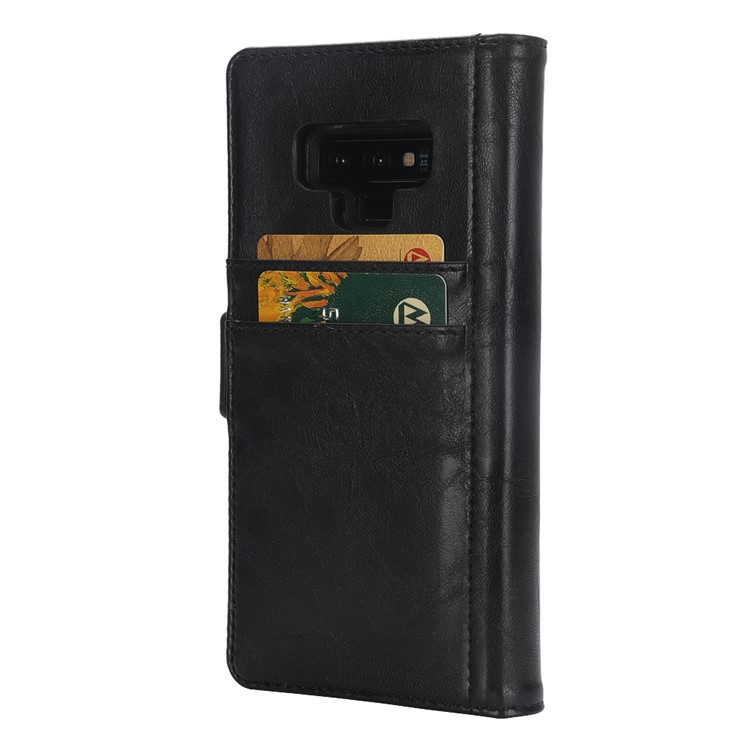 Detachable 2 in 1 TPU Back Shell + Leather Wallet Case for Samsung Galaxy Note9 N960 - Black-14