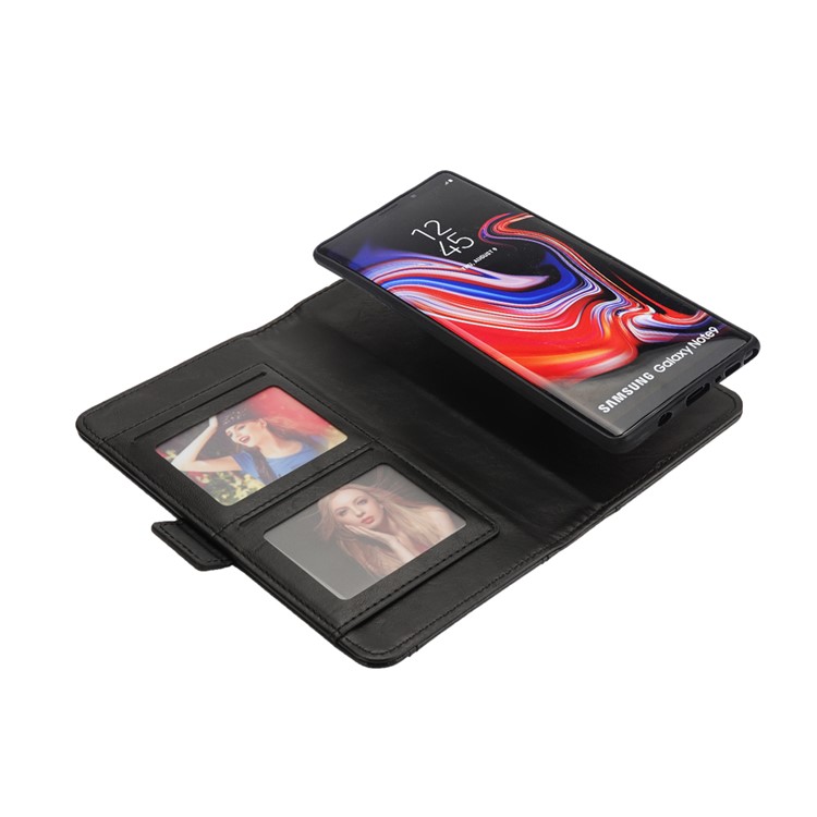 Detachable 2 in 1 TPU Back Shell + Leather Wallet Case for Samsung Galaxy Note9 N960 - Black-16