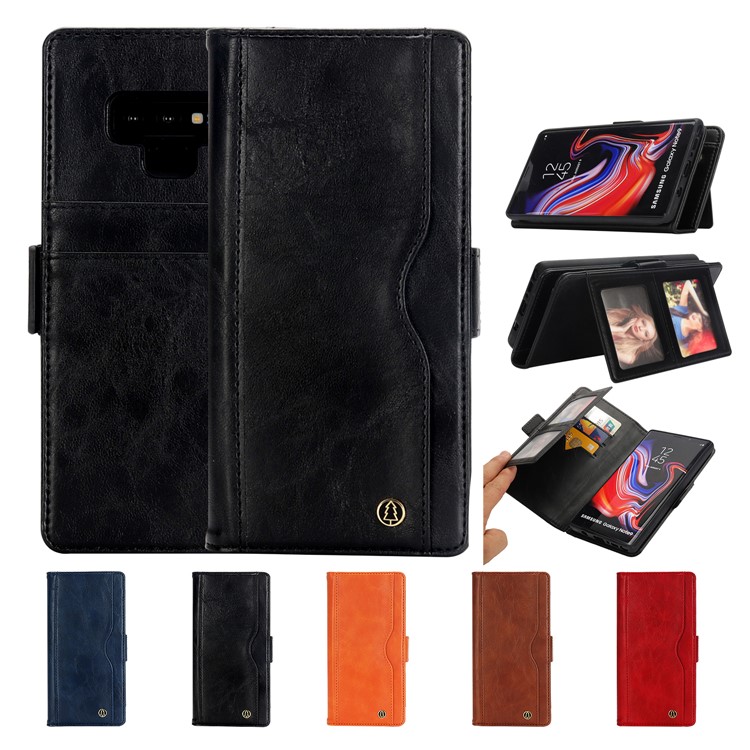 Detachable 2 in 1 TPU Back Shell + Leather Wallet Case for Samsung Galaxy Note9 N960 - Black-18