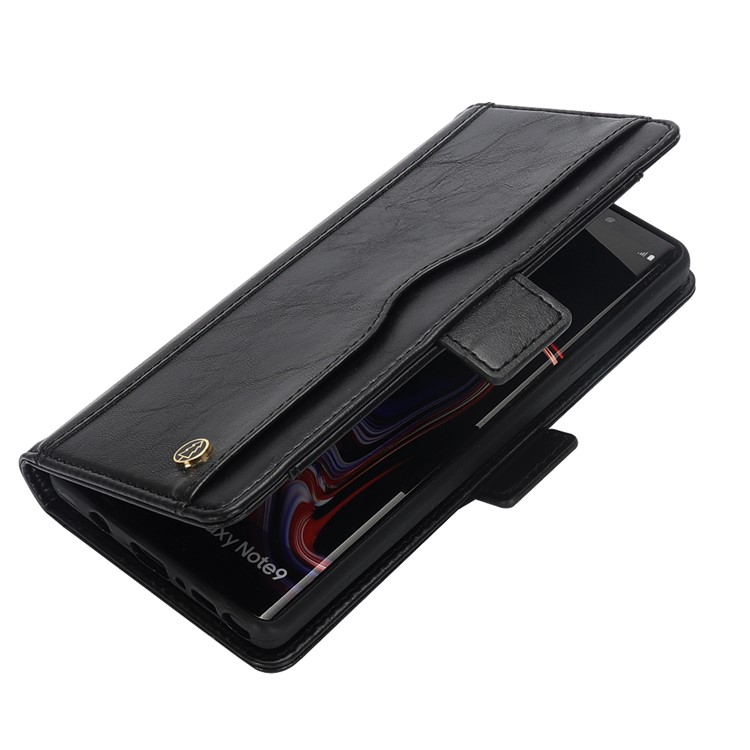 Detachable 2 in 1 TPU Back Shell + Leather Wallet Case for Samsung Galaxy Note9 N960 - Black-3