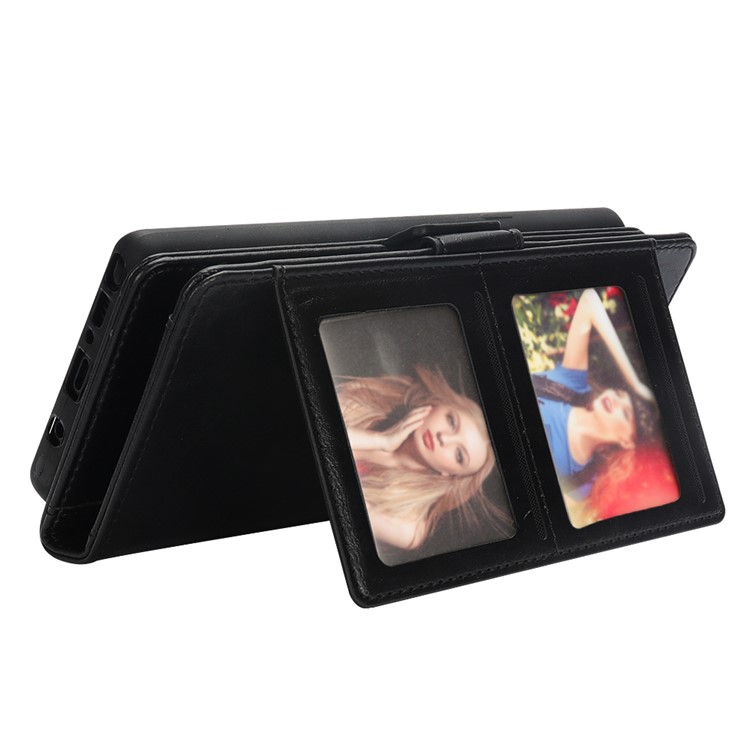 Detachable 2 in 1 TPU Back Shell + Leather Wallet Case for Samsung Galaxy Note9 N960 - Black-5