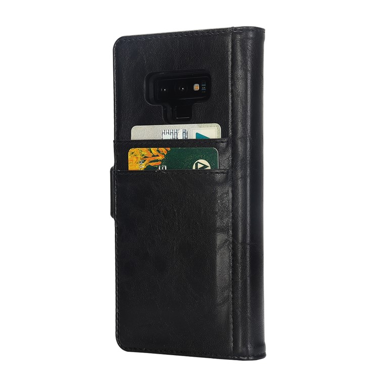 Detachable 2 in 1 TPU Back Shell + Leather Wallet Case for Samsung Galaxy Note9 N960 - Black-8