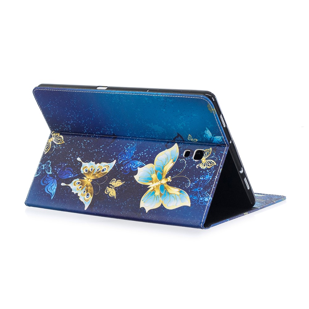 Impresión de Patrones PU Flip Flip Case Para Samsung Galaxy Tab A 10.5 (2018) T590 T595 - Mariposas Elegantes