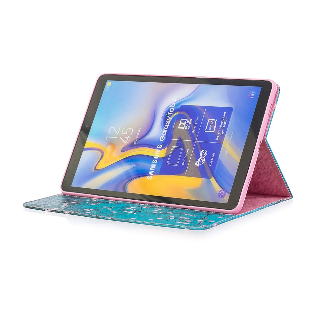 Pattern Printing PU Leather Tablet Shell for Samsung Galaxy Tab A 10.5 (2018) T590 T595 - Tree with Flowers-5