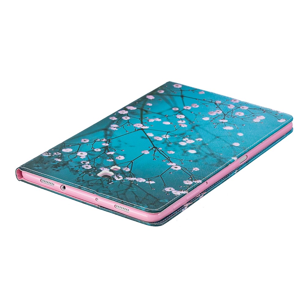 Stampa Motivi Shell Tablet in Pelle PU Per Samsung Galaxy Tab A 10.5 (2018) T590 T595 - Albero Con Fiori-7