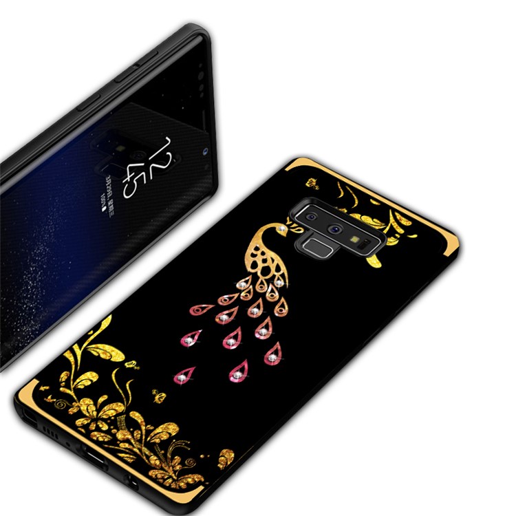 NXE Rhinestone Decor Pattern Bayer TPU Phone Case for Samsung Galaxy Note9 N960 - Phoenix Pattern-2