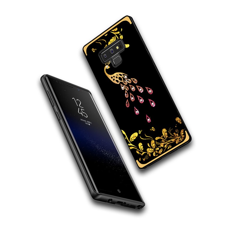 NXE Rhinestone Decor Pattern Bayer TPU Phone Case for Samsung Galaxy Note9 N960 - Phoenix Pattern-4