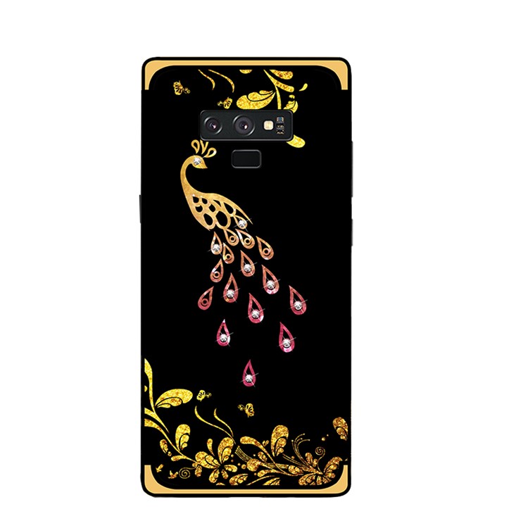 NXE Rhinestone Decor Pattern Bayer TPU Phone Case for Samsung Galaxy Note9 N960 - Phoenix Pattern-5