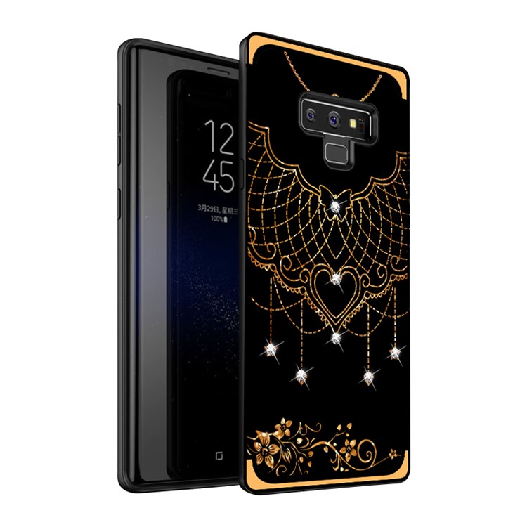 NXE Rhinestone Decor Pattern Bayer TPU Phone Cover for Samsung Galaxy Note9 N960 - Tribal Mesh Pattern-3