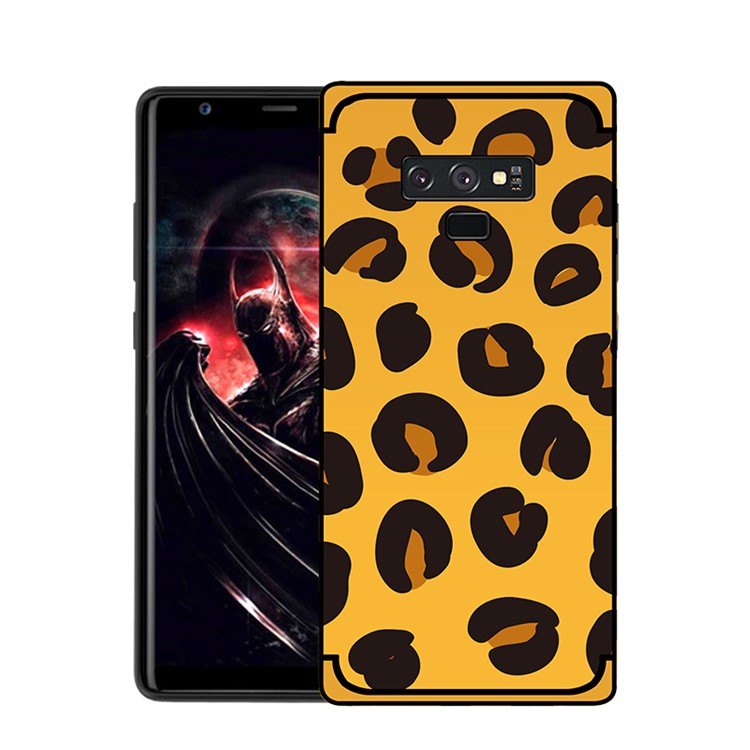 NXE Em Relevo Modelado TPU Soft Shell Embalagem De Telefone Para Samsung Galaxy Note9 N960 - Textura De Leopardo-1