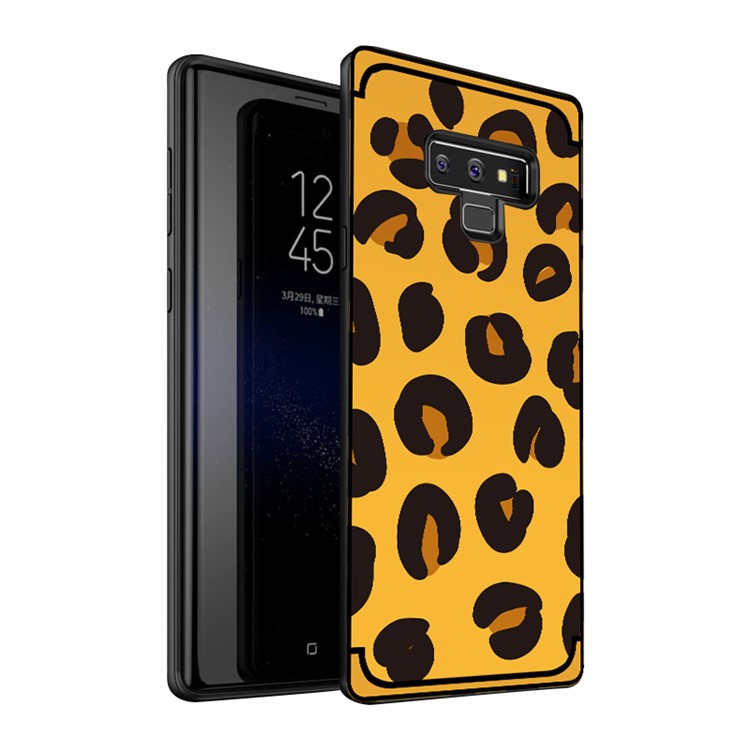 NXE Em Relevo Modelado TPU Soft Shell Embalagem De Telefone Para Samsung Galaxy Note9 N960 - Textura De Leopardo-3