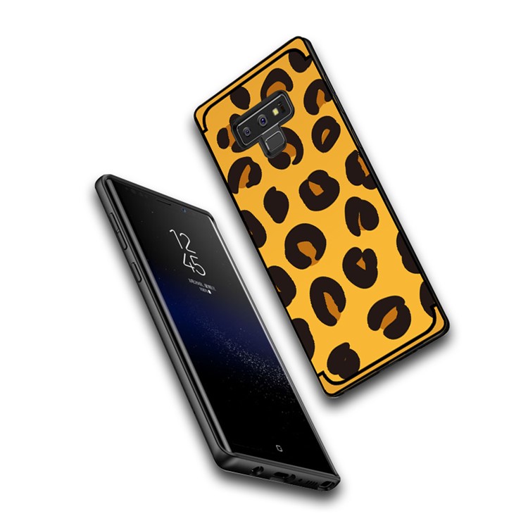 NXE Em Relevo Modelado TPU Soft Shell Embalagem De Telefone Para Samsung Galaxy Note9 N960 - Textura De Leopardo-4