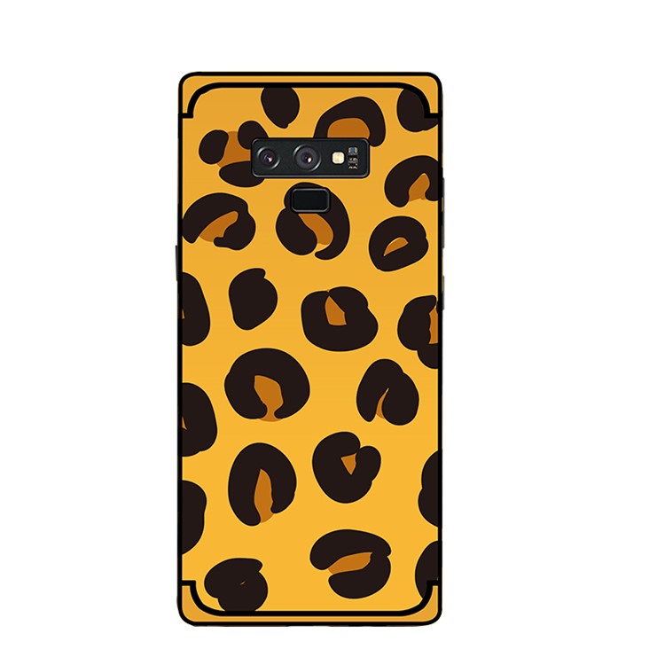 NXE Em Relevo Modelado TPU Soft Shell Embalagem De Telefone Para Samsung Galaxy Note9 N960 - Textura De Leopardo-5