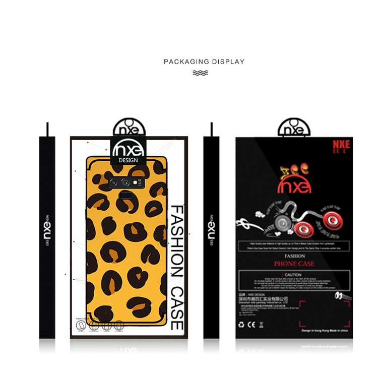 NXE Em Relevo Modelado TPU Soft Shell Embalagem De Telefone Para Samsung Galaxy Note9 N960 - Textura De Leopardo-6