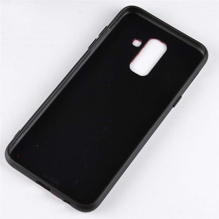 Retro Velvet Cloth Coated PC + TPU Hybrid Casing for Samsung Galaxy A6+ (2018) / A9 Star Lite - Black-6