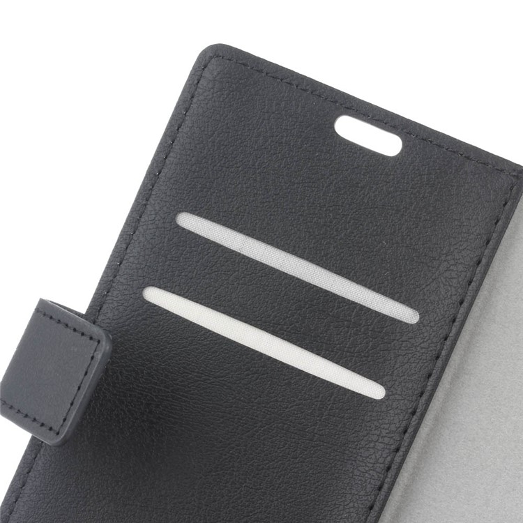 Flip PU Leather Wallet Mobile Case with Stand for Samsung Galaxy J4+ J415 - Black-4