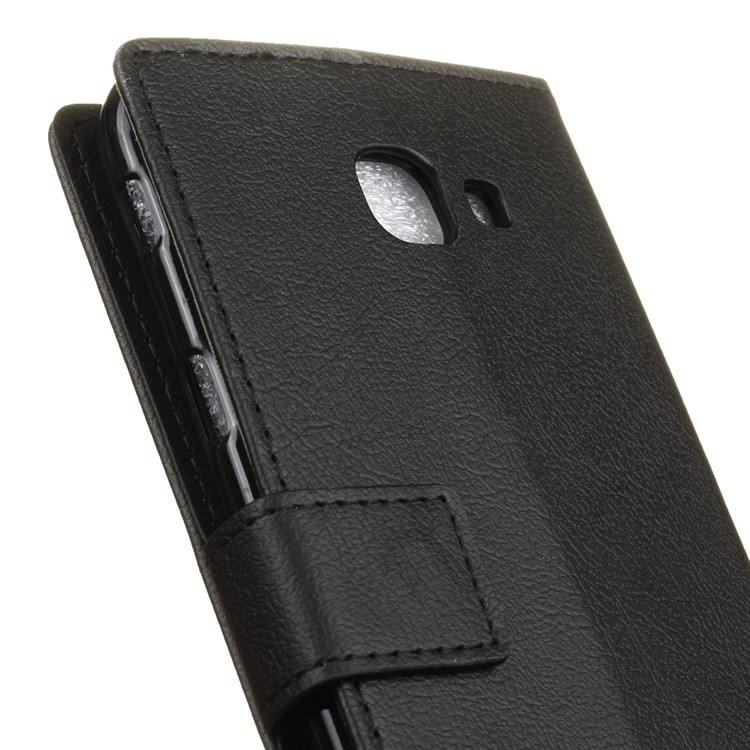 Flip PU Leather Wallet Mobile Case with Stand for Samsung Galaxy J4+ J415 - Black-6