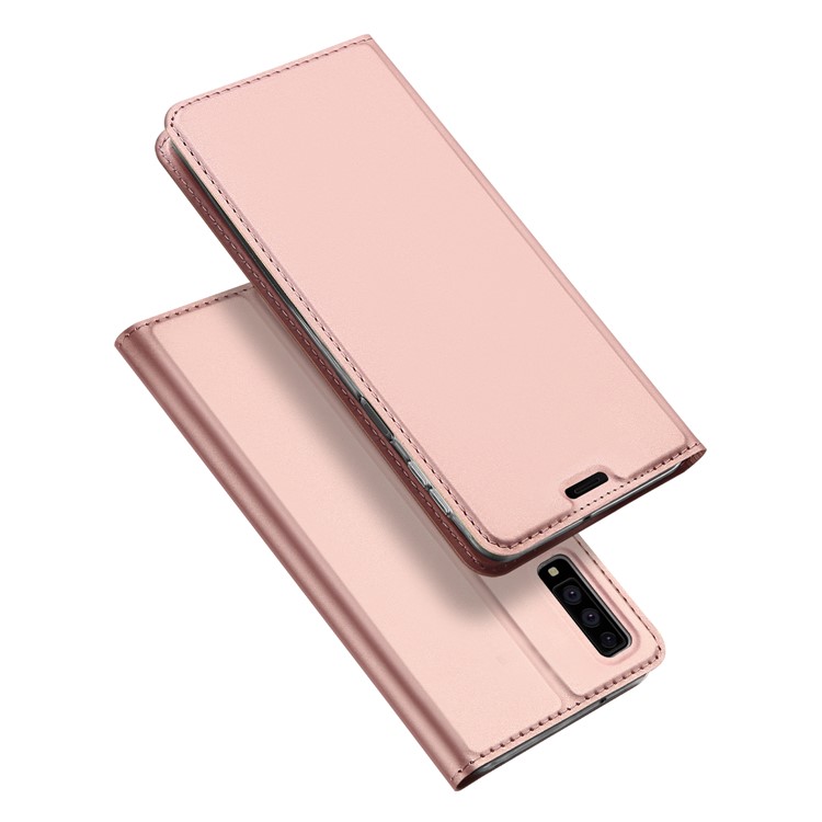 

DUX DUCIS Кожа Pro Серия Кожаная Крышка Держателя Карты С Подставкой Для Галактики Samsung A7 (2018) - Розовое Золото, Galaxy A7 (2018)