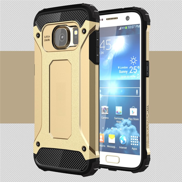 Прохладный броню pc + tpu чехол для samsung galaxy s7 g930 - золото