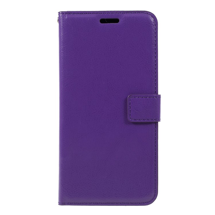 

Crazy Horse PU Leather Wallet Flip Phone Shell Stand Case with Card Holders for Samsung Galaxy J4 Plus - Purple, Galaxy J4+