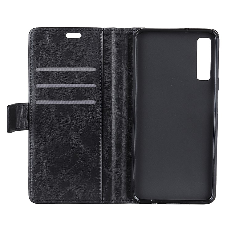 Rivet Decorated Leather Wallet Case for Samsung Galaxy A7 (2018) - Black-8