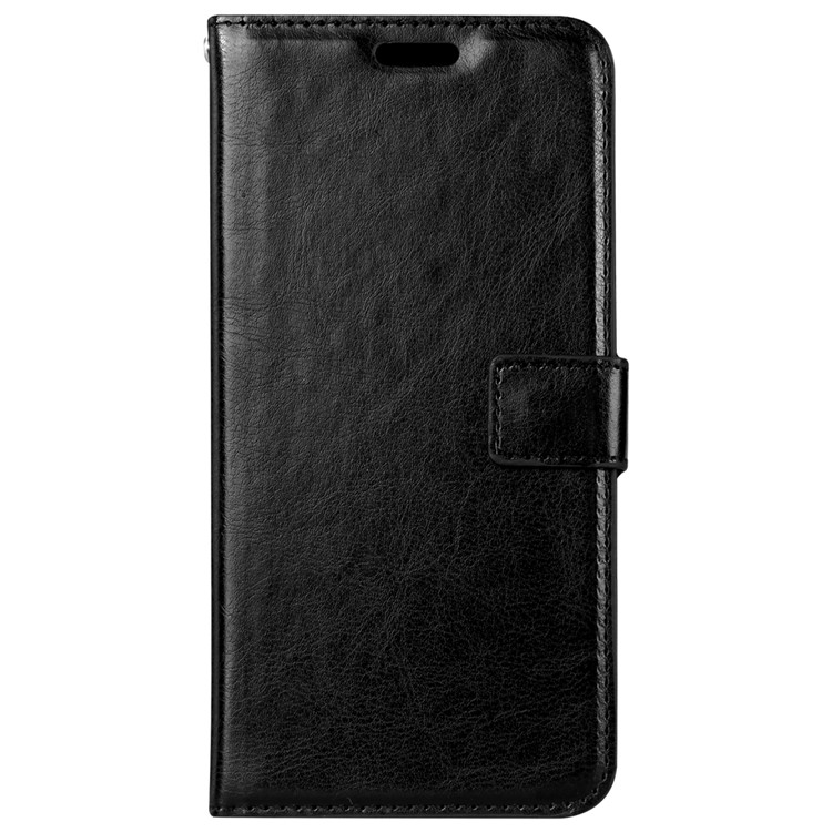 Crazy Horse Texture Wallet Stand Leather Phone Case for Samsung Galaxy A7 (2018) - Black-2