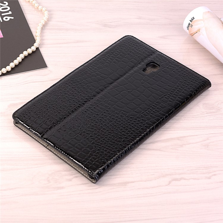 Funda Elegante De Billetera De Cuero De PU De Textura De Cocodrilo Para Samsung Galaxy Tab A 10.5 (2018) T590 T595 - Negro-9