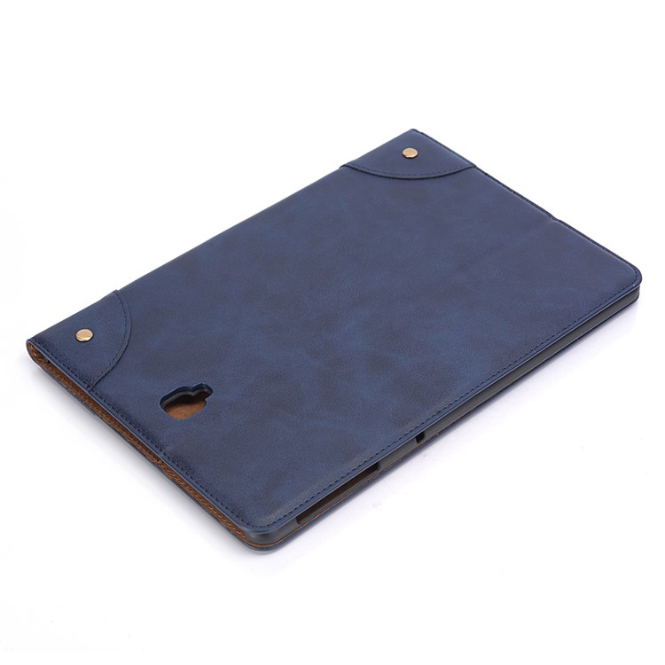 Cartera Elegante De Cuero Del Soporte De La Cartera Del Diseño Del Libro Del Vintage Para La Etiqueta S4 10.5 T835 De La Galaxia De Samsung - Azul Oscuro-3