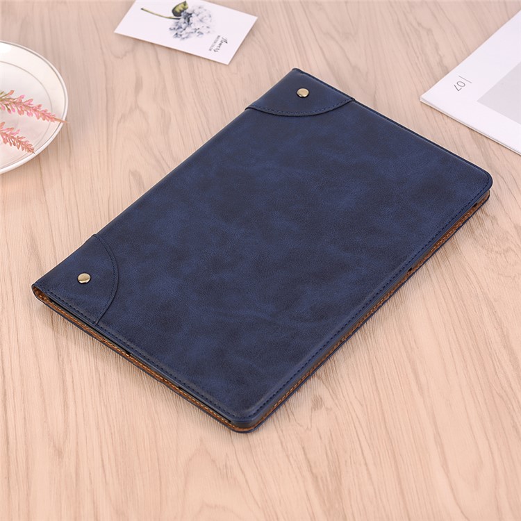 Cartera Elegante De Cuero Del Soporte De La Cartera Del Diseño Del Libro Del Vintage Para La Etiqueta S4 10.5 T835 De La Galaxia De Samsung - Azul Oscuro-8