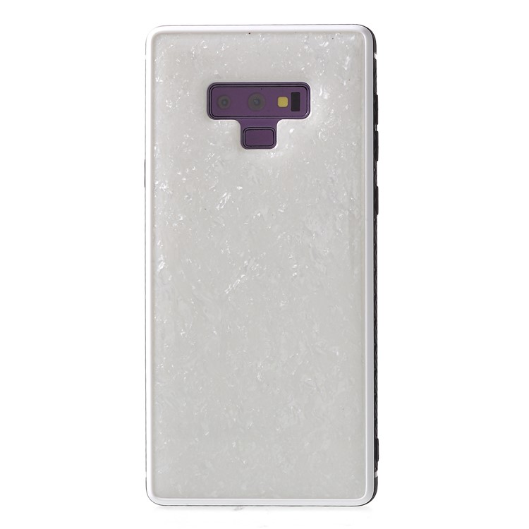 Shell Style PU Leather + TPU Shockproof Hybrid Shell Cover for Samsung Galaxy Note9 N960 - White-2