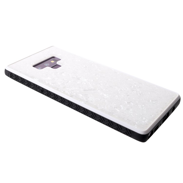 Shell Style PU Leather + TPU Shockproof Hybrid Shell Cover for Samsung Galaxy Note9 N960 - White-3