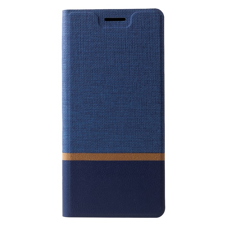 

Cross Texture Contrast Color Flip Leather Protection Shell for Samsung Galaxy J6+ - Blue, Galaxy J6+