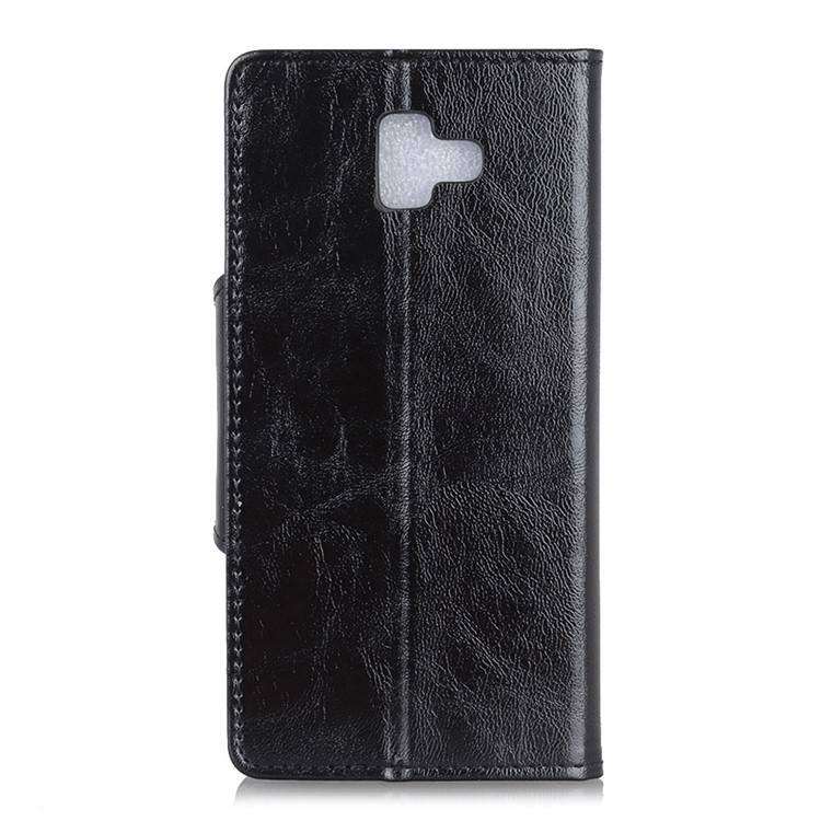 Wallet Leather Stand Case for Samsung Galaxy J6+ - Black-3