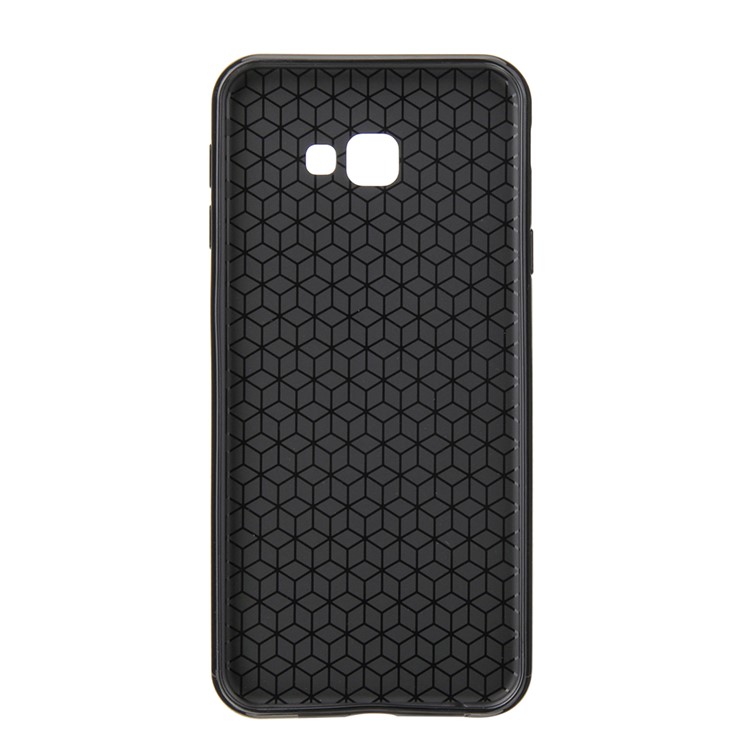 For Samsung Galaxy J4+ Carbon Fiber Texture Soft TPU Protection Cover - Black-2