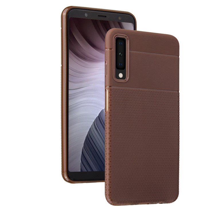 

Треугольник Шаблон Корпус Корпуса TPU Для Галактики Samsung A7 (2018) - Коричневый, Galaxy A7 (2018)