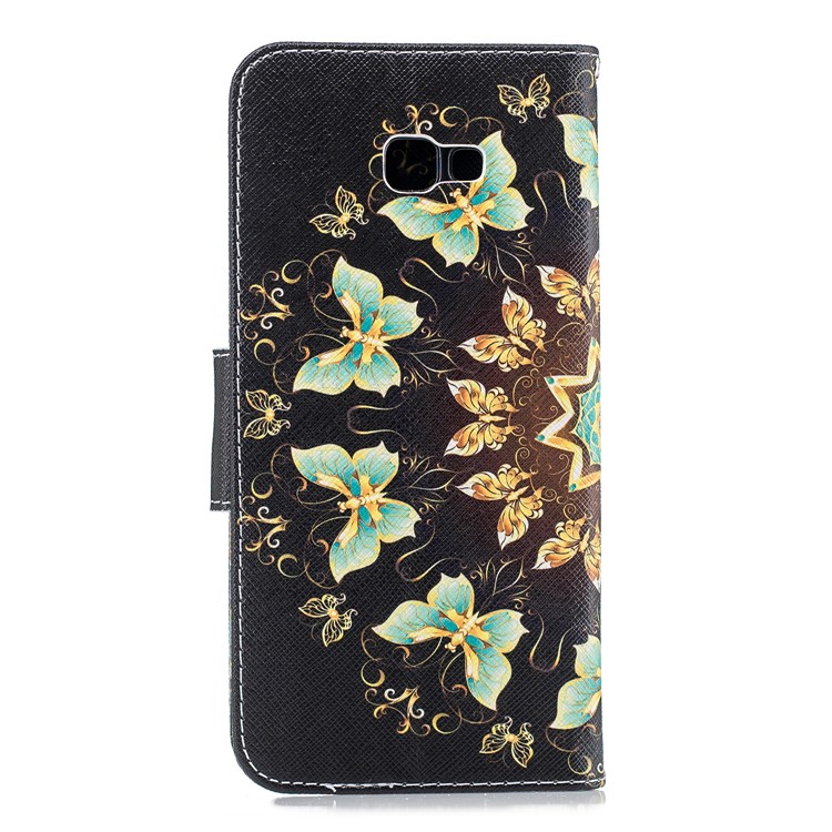 Gemusterte Leder Brieftasche Stehen Handytasche Für Samsung Galaxy J4 Plus / J4 Prime - Kolorierte Schmetterlinge-3