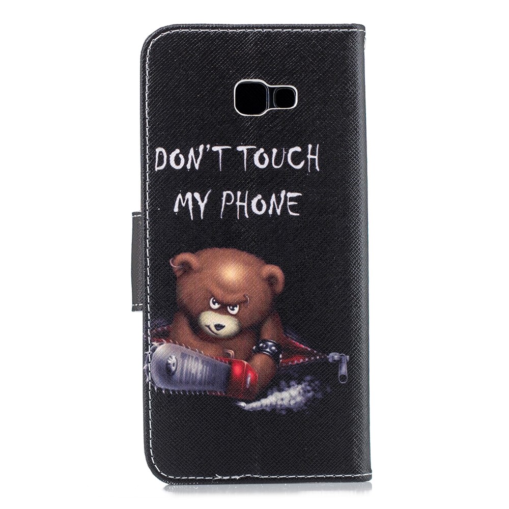 Padrão De Impressão PU Couro Proteção Celular Shell Para Samsung Galaxy J4 + / J4 Prime - Urso E Seus Avisos-3