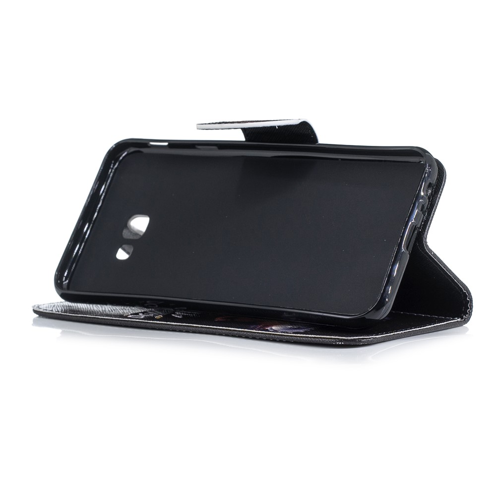 Padrão De Impressão PU Couro Proteção Celular Shell Para Samsung Galaxy J4 + / J4 Prime - Urso E Seus Avisos-5
