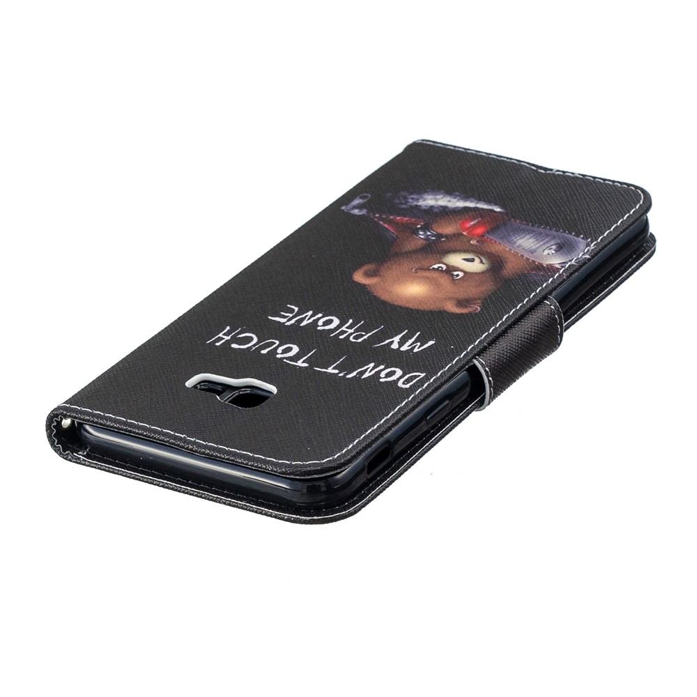 Padrão De Impressão PU Couro Proteção Celular Shell Para Samsung Galaxy J4 + / J4 Prime - Urso E Seus Avisos-7