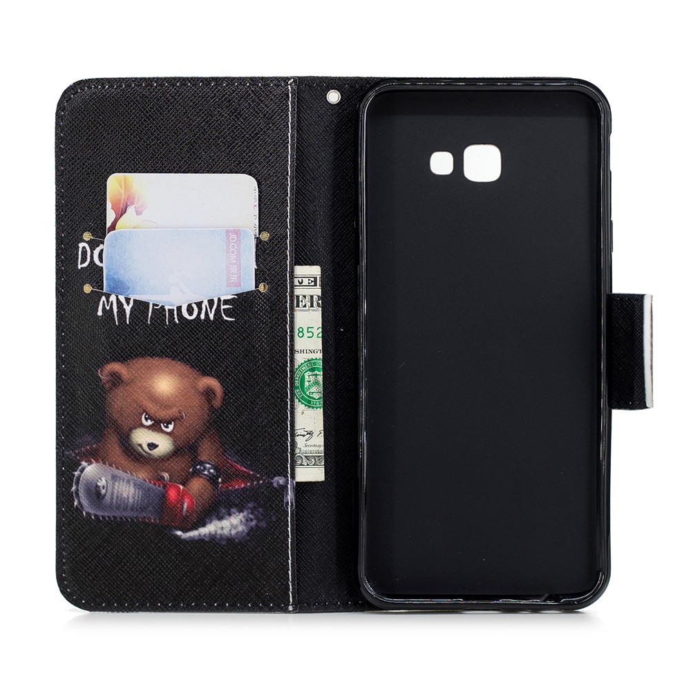 Padrão De Impressão PU Couro Proteção Celular Shell Para Samsung Galaxy J4 + / J4 Prime - Urso E Seus Avisos-8