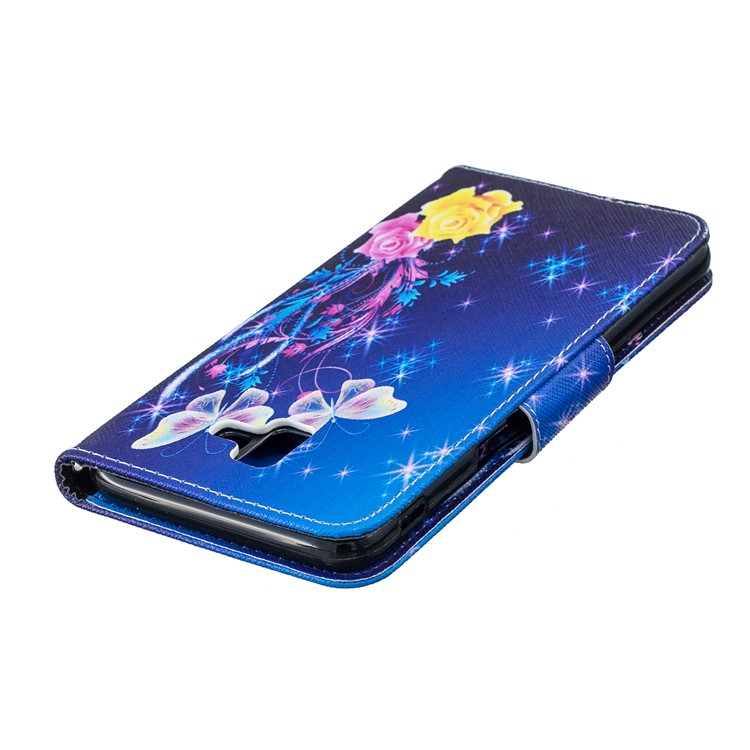Patterned Wallet Leather Magnetic Case for Samsung Galaxy J6+ / J6 Prime - Crystal Butterfly-7