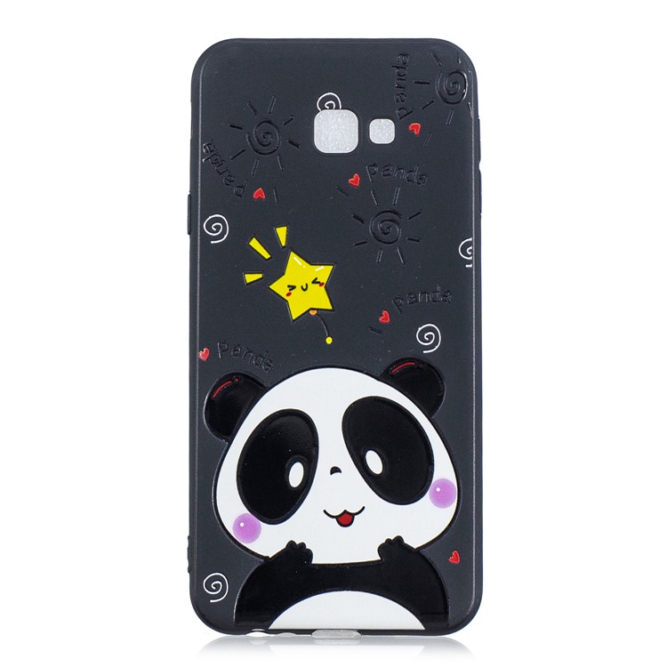 Pattern Printing Embossed TPU Case for Samsung Galaxy J4+ - Cute Panda-2