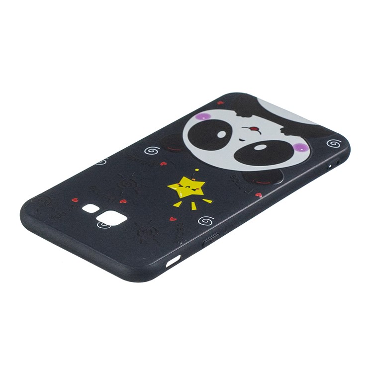 Pattern Printing Embossed TPU Case for Samsung Galaxy J4+ - Cute Panda-4