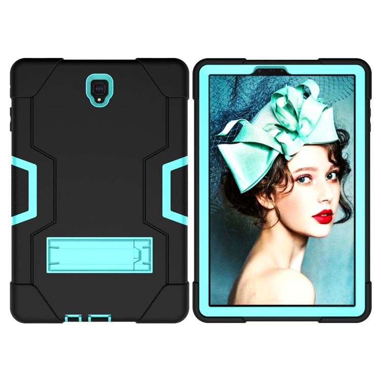 Funda Híbrida Para PC + Silicona Híbrida Para Samsung Galaxy Tab S4 10.5 T830 T835 - Cian / Negro-5