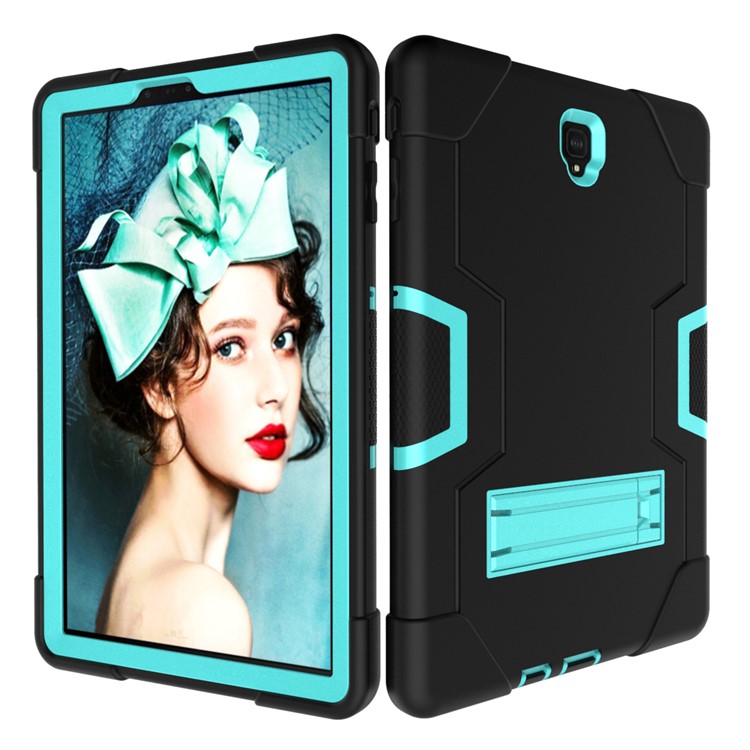 Funda Híbrida Para PC + Silicona Híbrida Para Samsung Galaxy Tab S4 10.5 T830 T835 - Cian / Negro-7