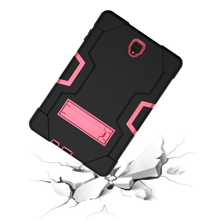 Cubierta De Tableta De Soporte Híbrido PC + Silicona Híbrida Para Samsung Galaxy Tab S4 10.5 T830 T835 - Rosa / Negro-3