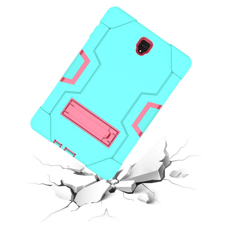 Funda Híbrida De Kickstand Híbrido De PC + Silicona Para Samsung Galaxy Tab S4 10.5 T830 T835 - Rosa / Cian-4